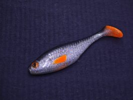 Przynęta Gumowa Płotka Srebrna Czarny Grzbiet 10 cm