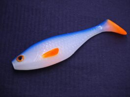 Przynęta Gumowa Płotka Biała Niebieski Grzbiet 15 cm