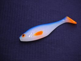 Przynęta Gumowa Płotka Biała Niebieski Grzbiet 12 cm