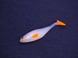 Przynęta Gumowa Płotka Biała Czarny Grzbiet 10 cm