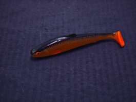 Przynęta Gumowa Kiełb Pomarańczowy Czarny Grzbiet 8 cm