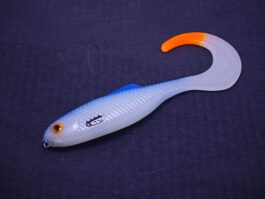 Przynęta Gumowa Twister 12,5 cm Biały Niebieski Grzbiet