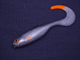 Przynęta Gumowa Twister 12,5 cm Srebrny Czarny Grzbiet