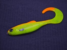 Przynęta Gumowa Twister 12,5 cm Seledyn Pomarańczowy Grzbiet