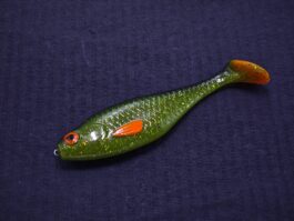 Przynęta Gumowa Płotka Green Brown Czarny Grzbiet 10 cm