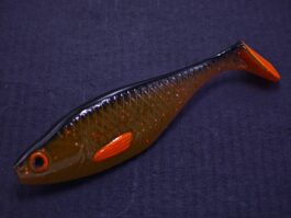 Przynęta Gumowa Płotka 15 cm Motor Oil Pink Czarny Grzbiet