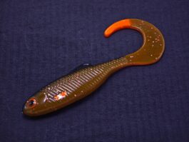 Przynęta Gumowa Twister 12,5 cm Motor Oil Pink Czarny Grzbiet