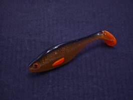 Przynęta Gumowa Płotka 10 cm Motor Oil Pink Czarny Grzbiet