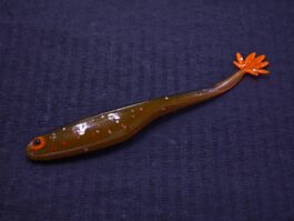 Przynęta Gumowa Minnow 420 12 cm Motor Oil Pink Czarny Grzbiet