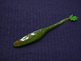 Przynęta Gumowa Minnow 420 12 cm Green Brown Czarny Grzbiet