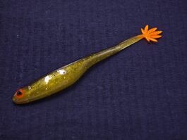 Przynęta Gumowa Minnow 420 12 cm Gold Czarny Grzbiet