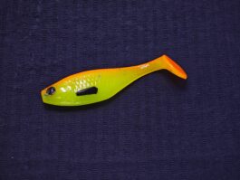 Przynęta Gumowa Płotka 7 cm Seledyn Pomarańczowy Grzbiet