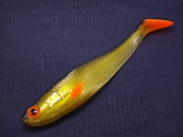 Przynęta Gumowa Slick Bleak 22cm Złota Czarny Grzbiet