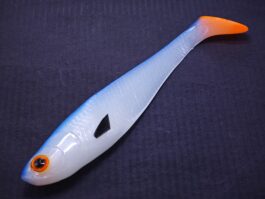 Przynęta Gumowa Slick Bleak 22cm Biały Niebieski Grzbiet